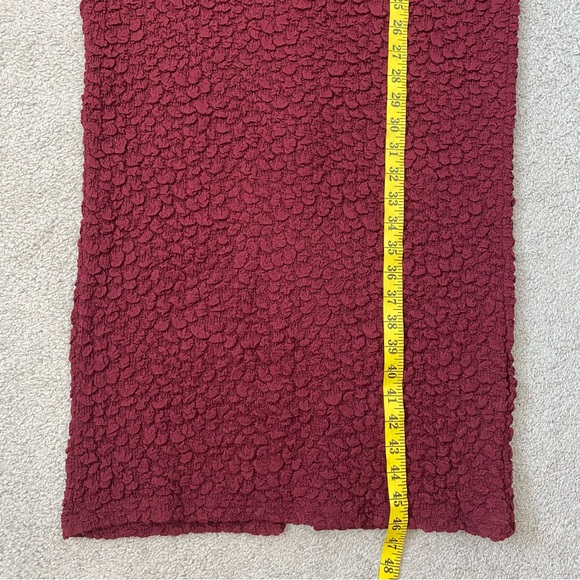 ASTR The Label Textured Twist Front Midi Dress Wine Red Burgundy M - Picture 10 of 10